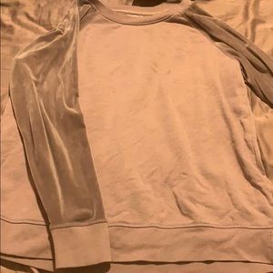 Purple velvet sleeved shirt